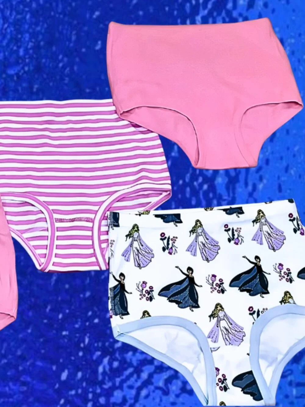 Shine Pack Brief Panties Size XL Anna Elsa Pink Striped